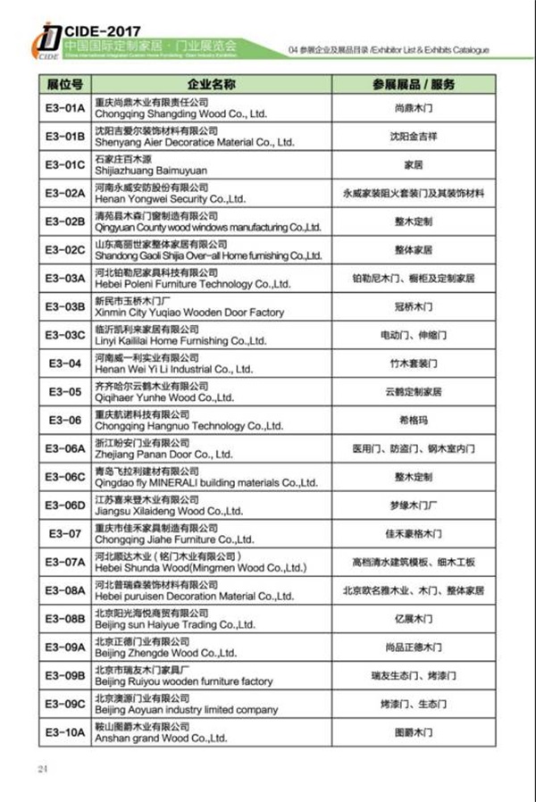 E3定制家居/木質門（窗）館品牌預覽