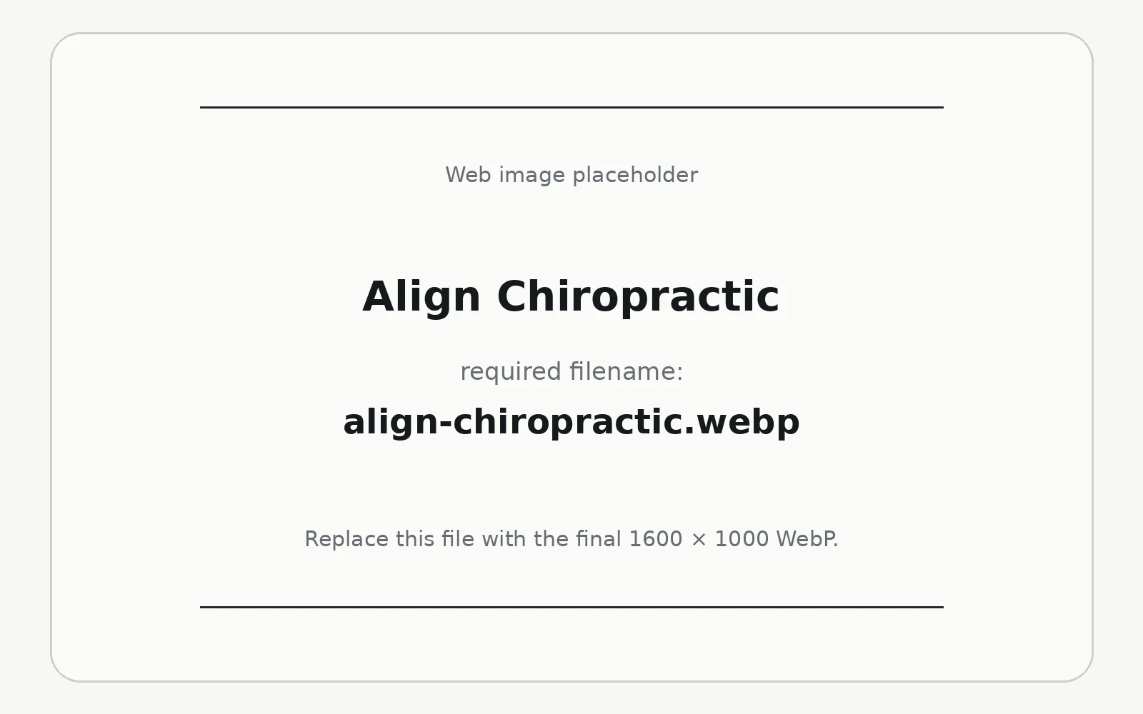 Align Chiropractic landing page template preview