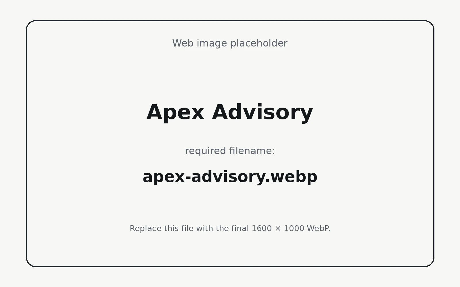 Apex Advisory landing page template preview