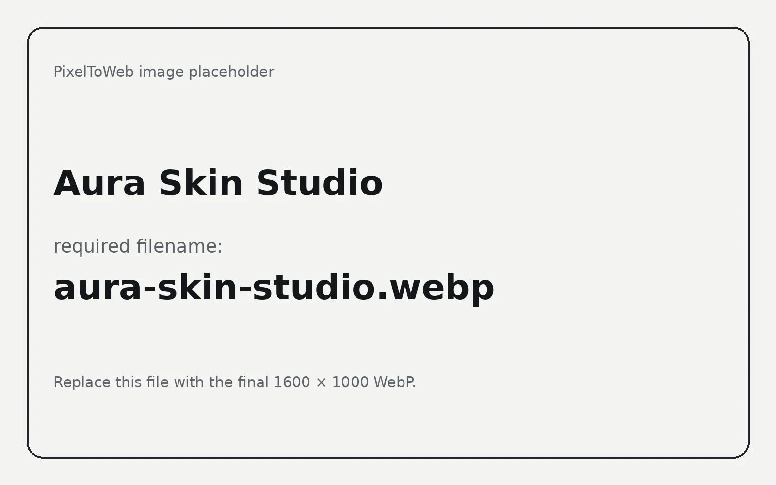 Aura Skin Studio landing page template preview