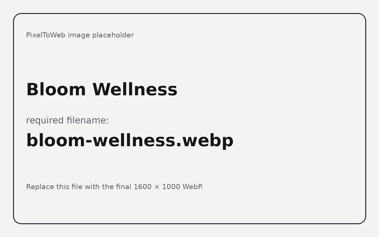 Bloom Wellness landing page template preview
