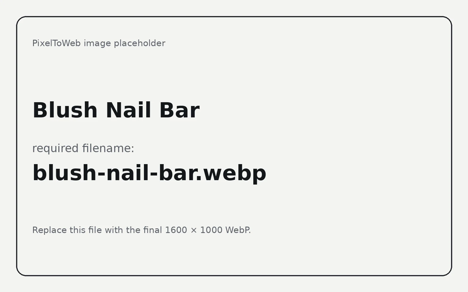 Blush Nail Bar landing page template preview