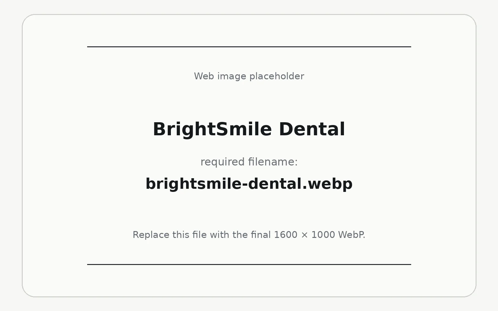 BrightSmile Dental landing page template preview