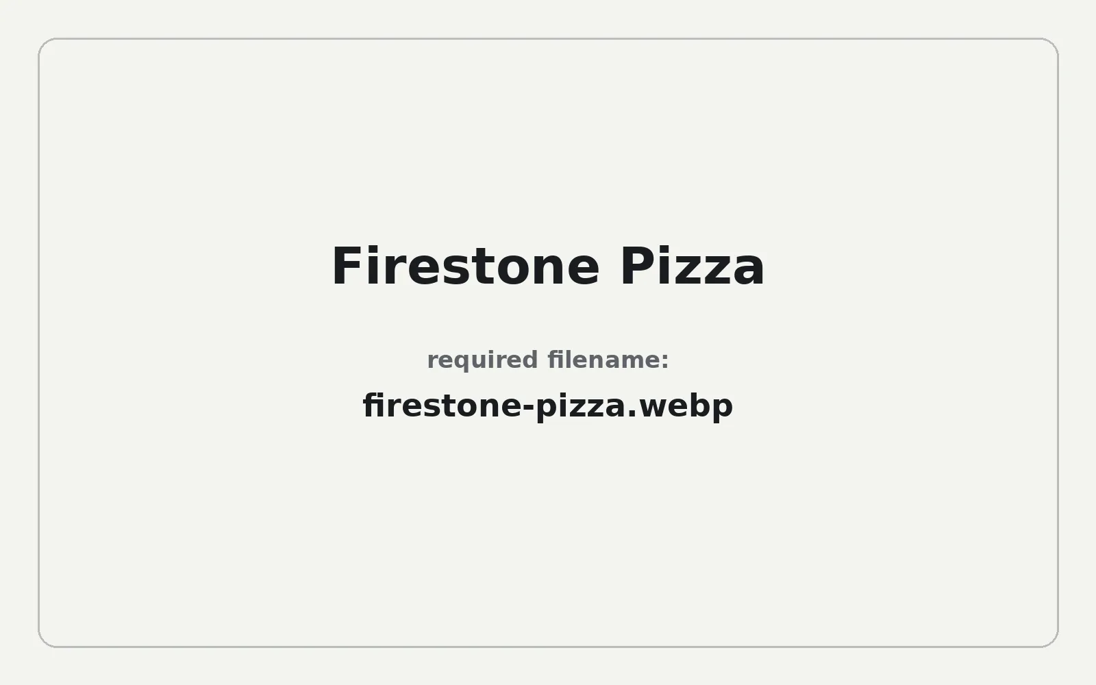 Firestone Pizza landing page template preview