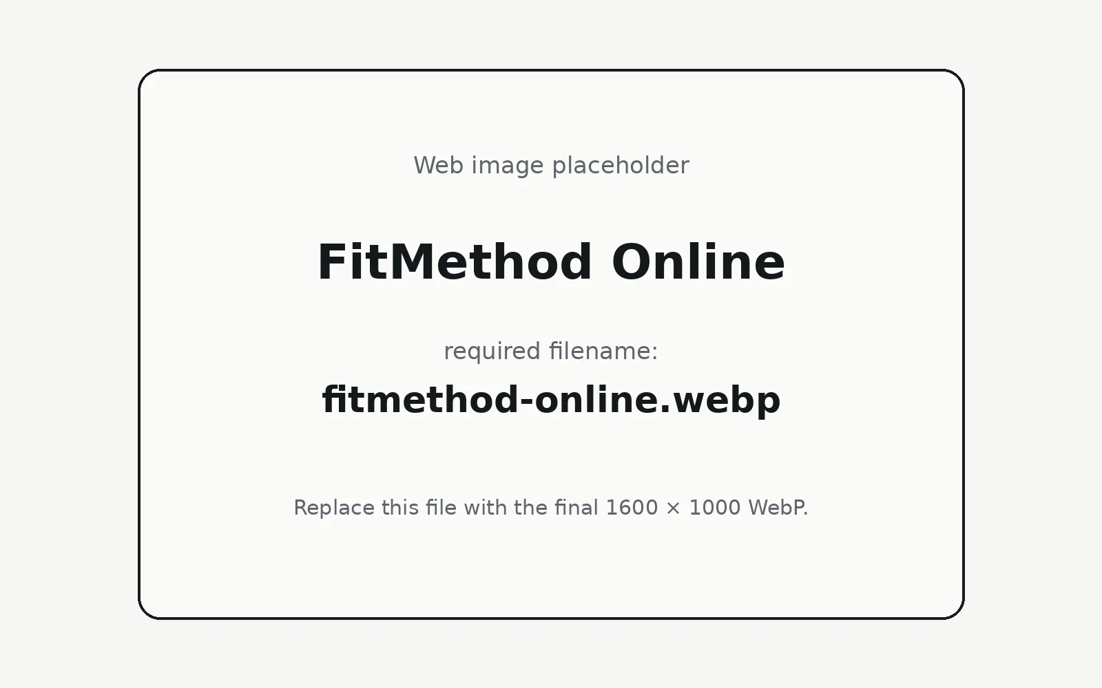 FitMethod Online landing page template preview