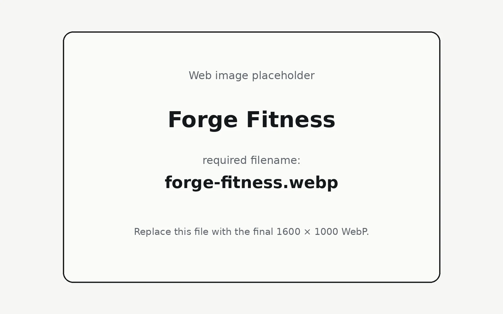 Forge Fitness landing page template preview