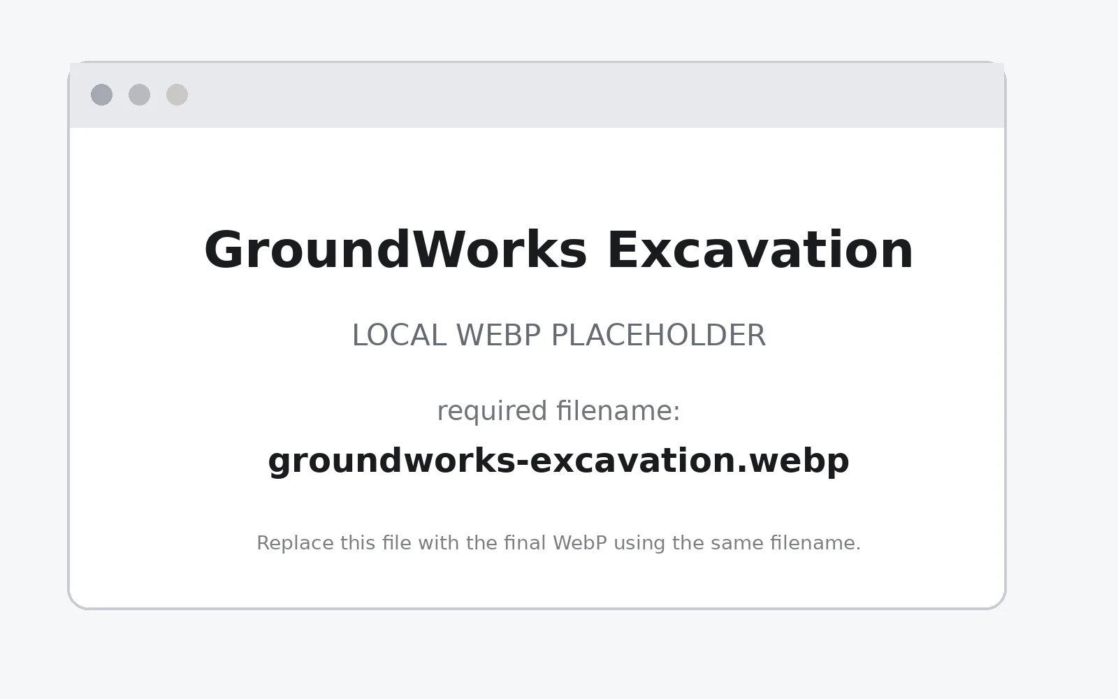 GroundWorks Excavation landing page template preview