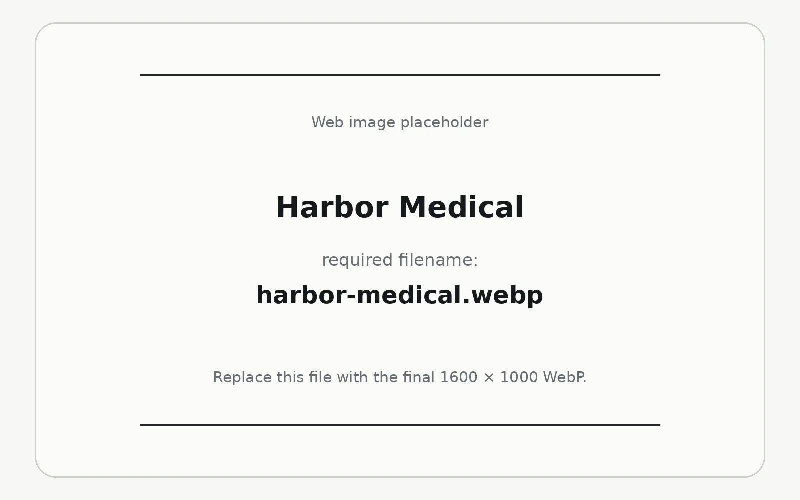 Harbor Medical landing page template preview