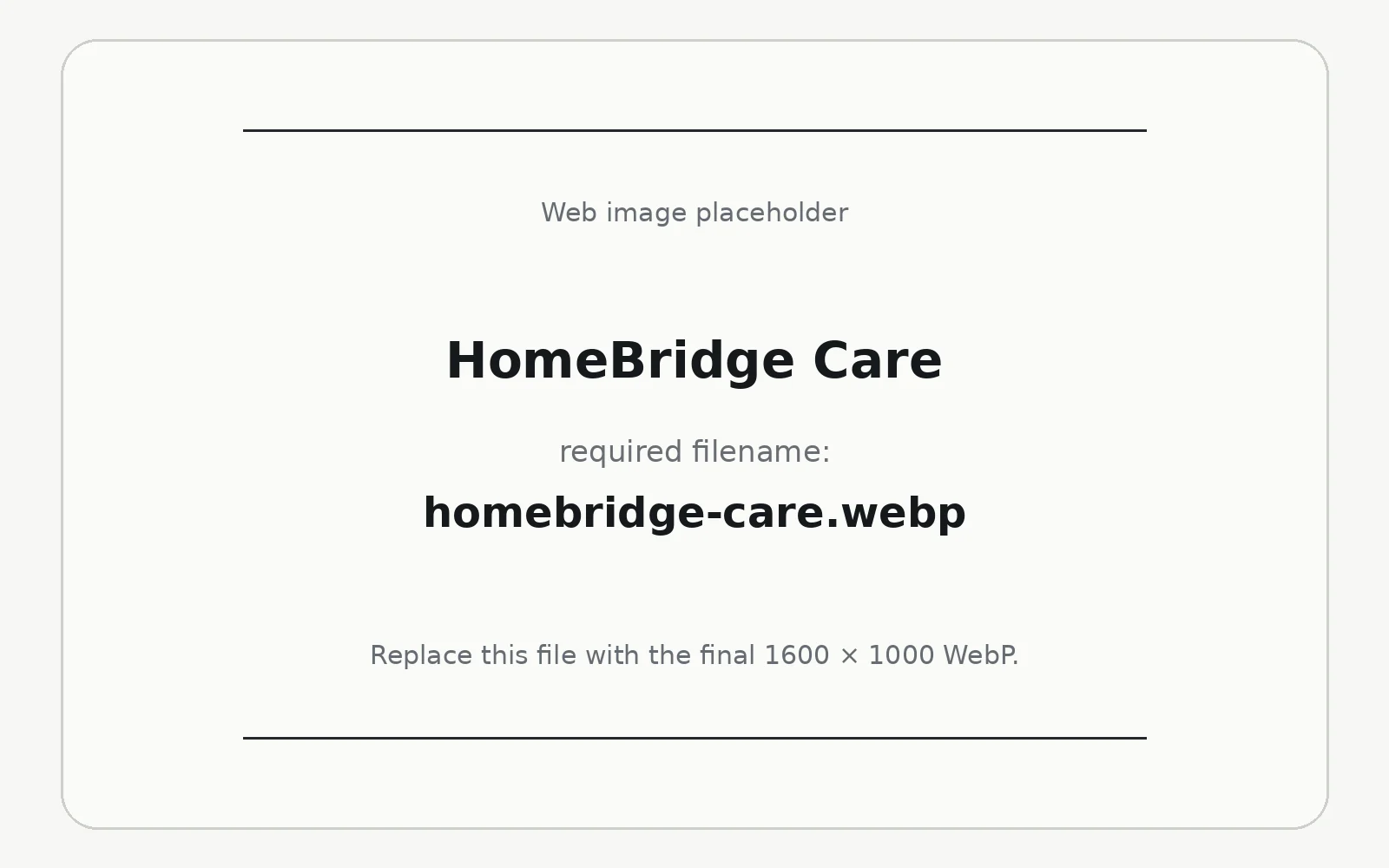 HomeBridge Care landing page template preview