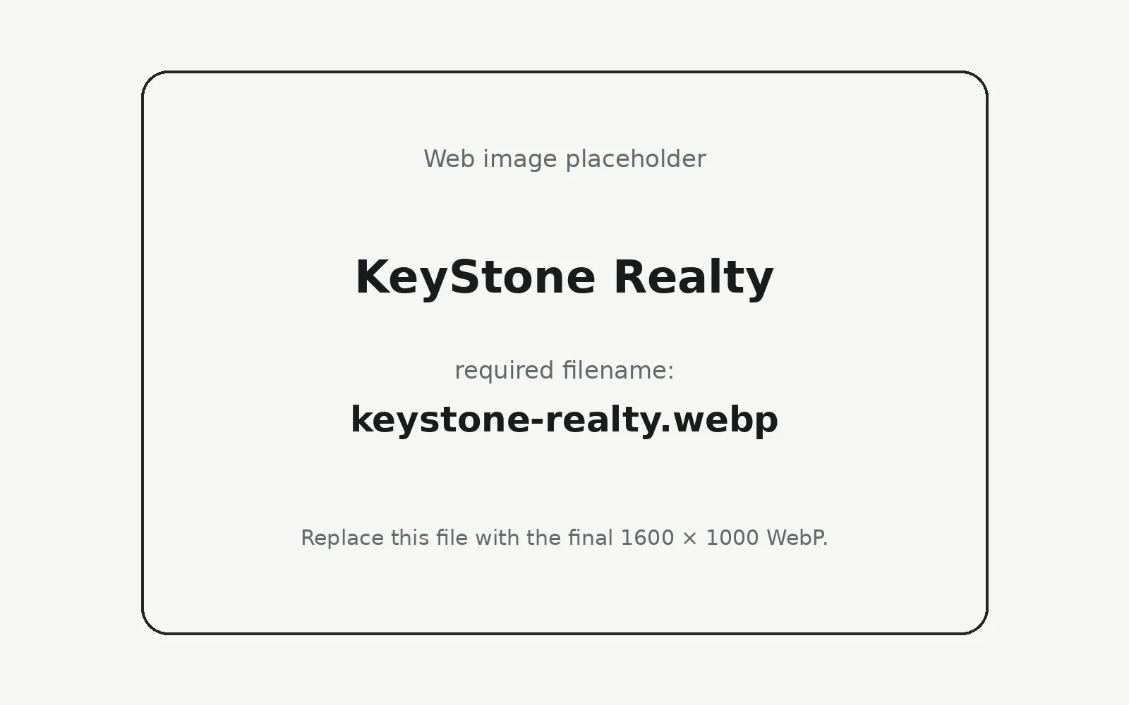 KeyStone Realty landing page template preview