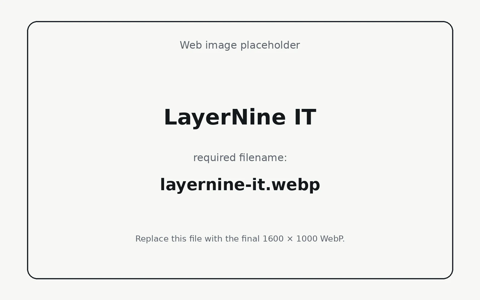 LayerNine IT landing page template preview
