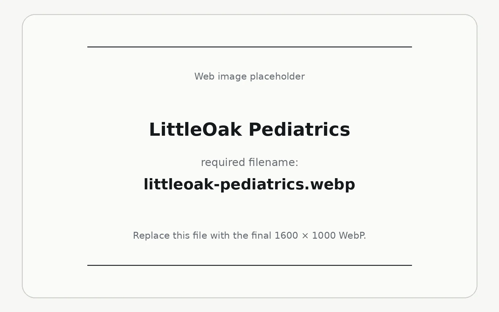 LittleOak Pediatrics landing page template preview