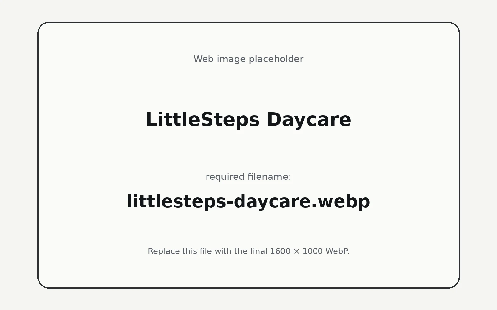 LittleSteps Daycare landing page template preview