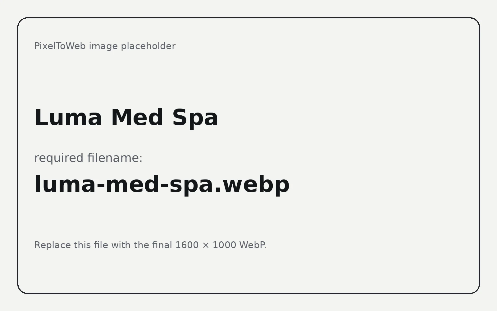 Luma Med Spa landing page template preview