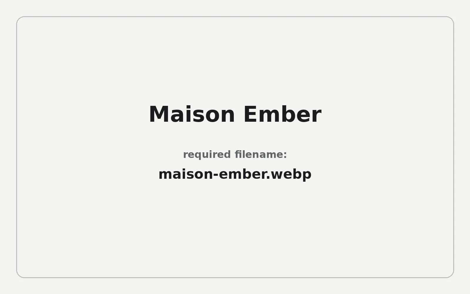 Maison Ember landing page template preview