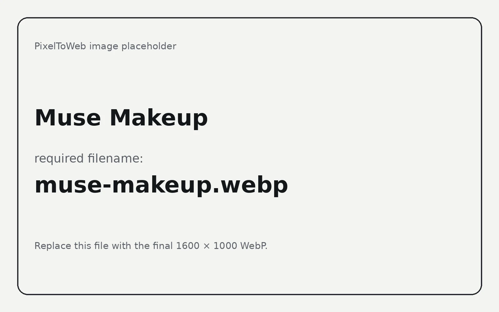 Muse Makeup landing page template preview