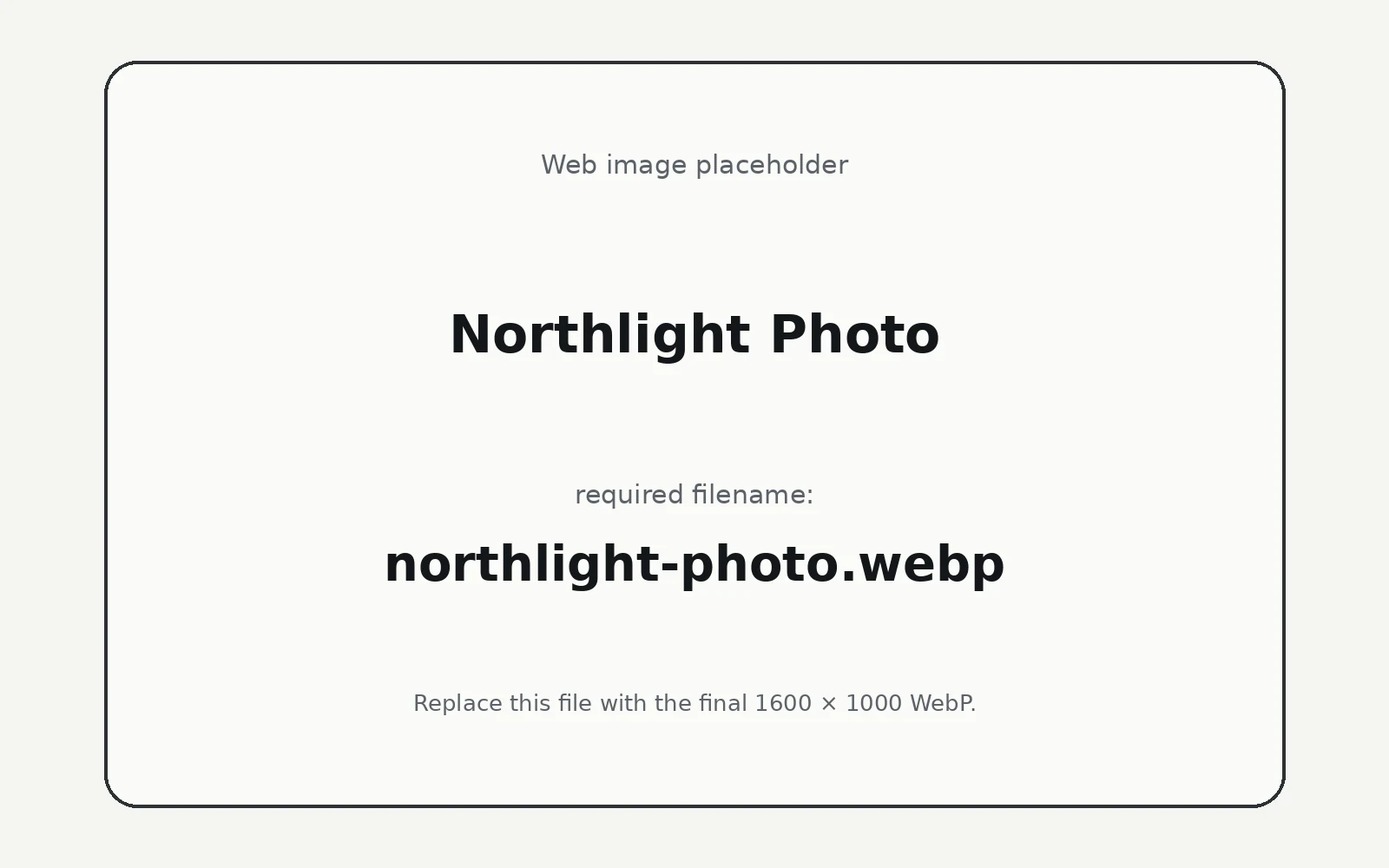 Northlight Photo landing page template preview