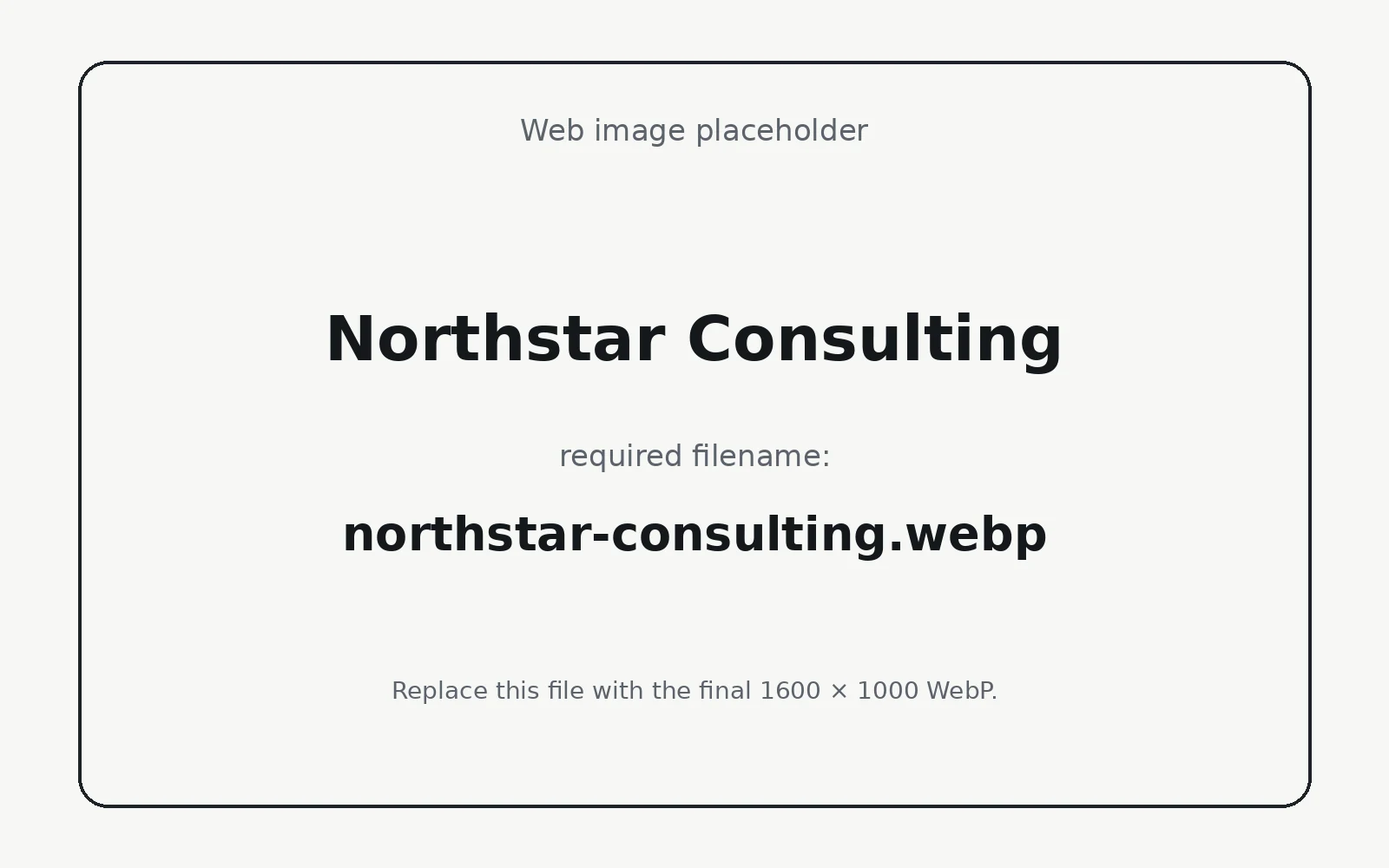 Northstar Consulting landing page template preview