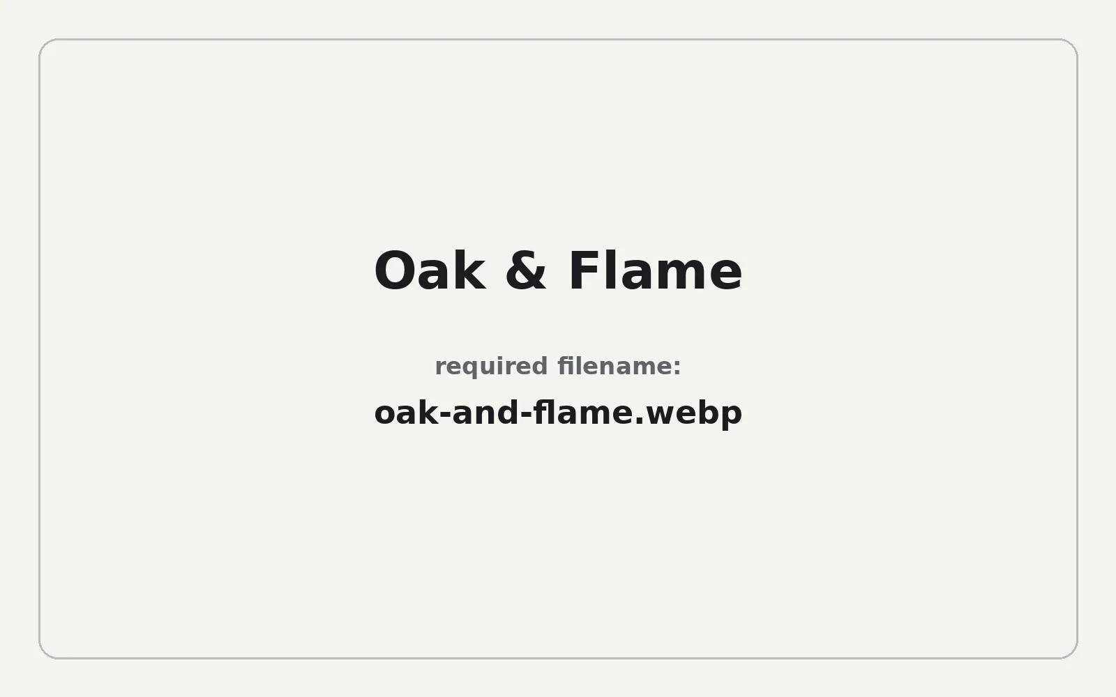 Oak & Flame landing page template preview