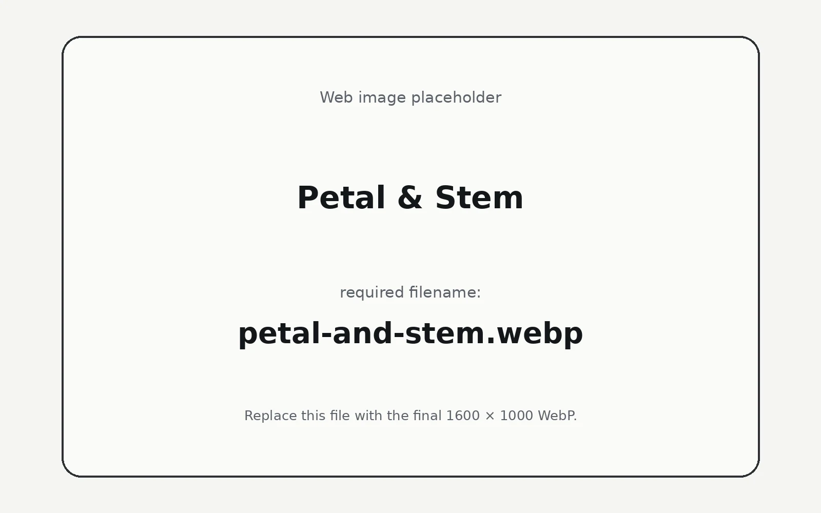 Petal & Stem landing page template preview