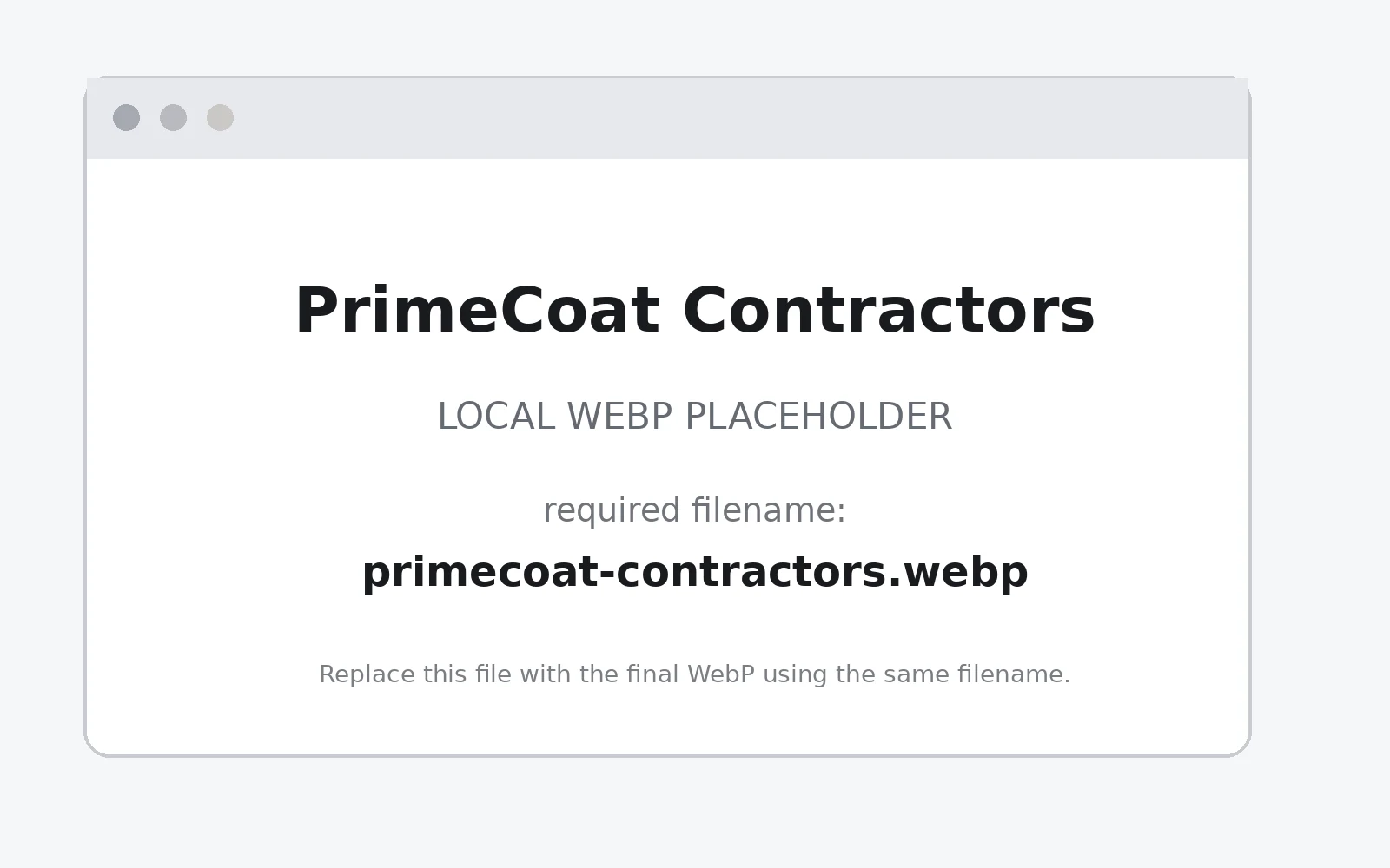 PrimeCoat Contractors landing page template preview