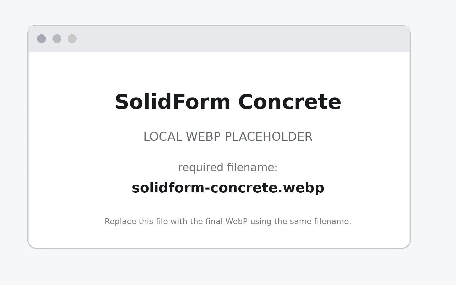SolidForm Concrete landing page template preview