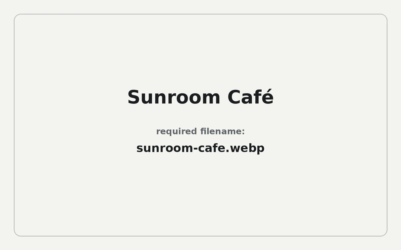 Sunroom Café landing page template preview