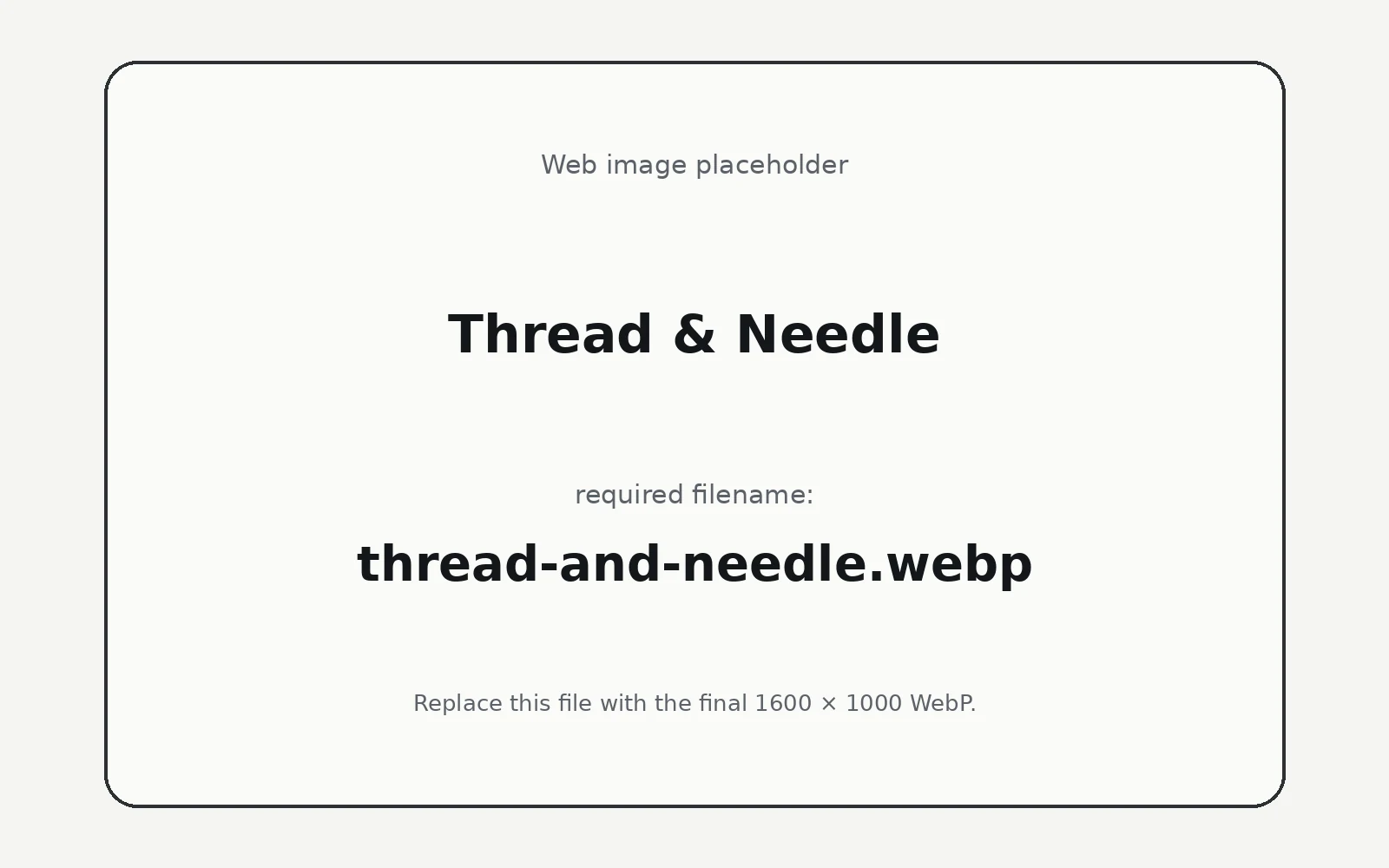 Thread & Needle landing page template preview