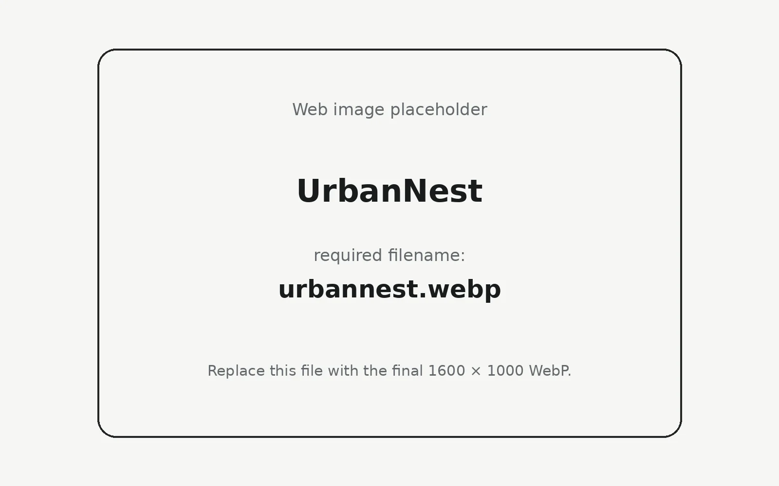 UrbanNest landing page template preview