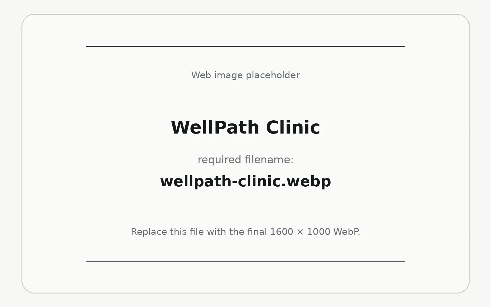 WellPath Clinic landing page template preview