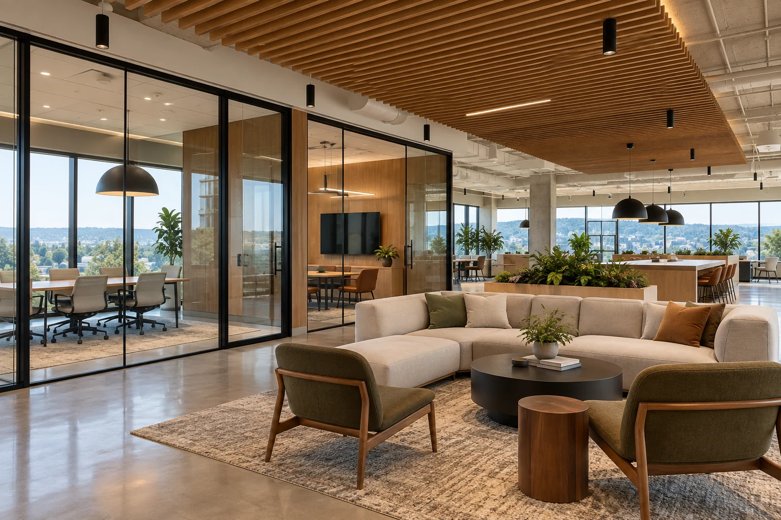 The next-generation workplace, illustrative commercial concept