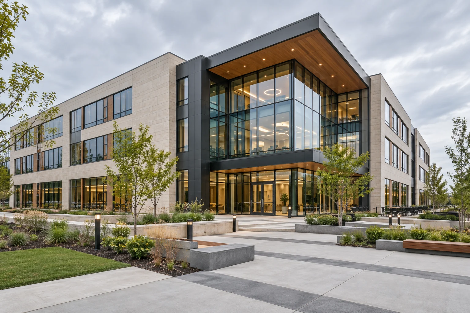 The workplace campus, illustrative commercial concept