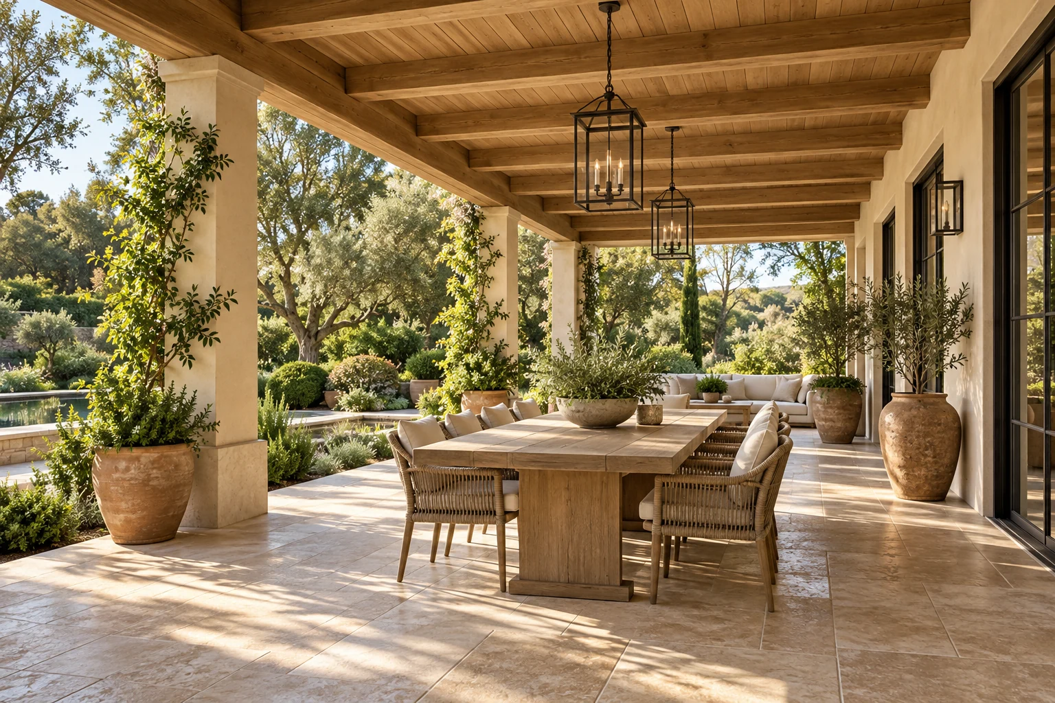 An outdoor extension, illustrative concept