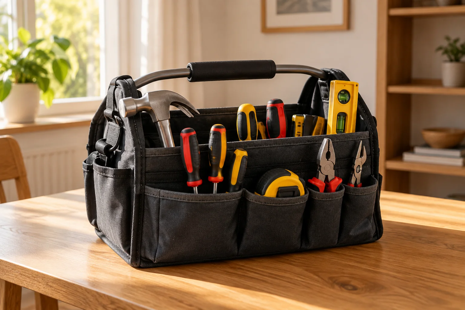 Organized hand tools ready for small home maintenance tasks