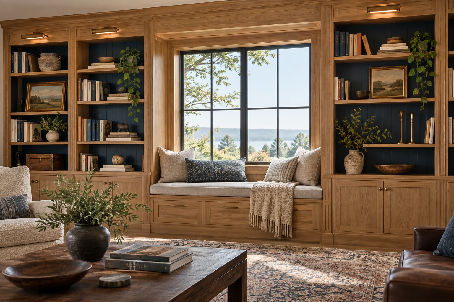 A room for reading, illustrative carpentry concept