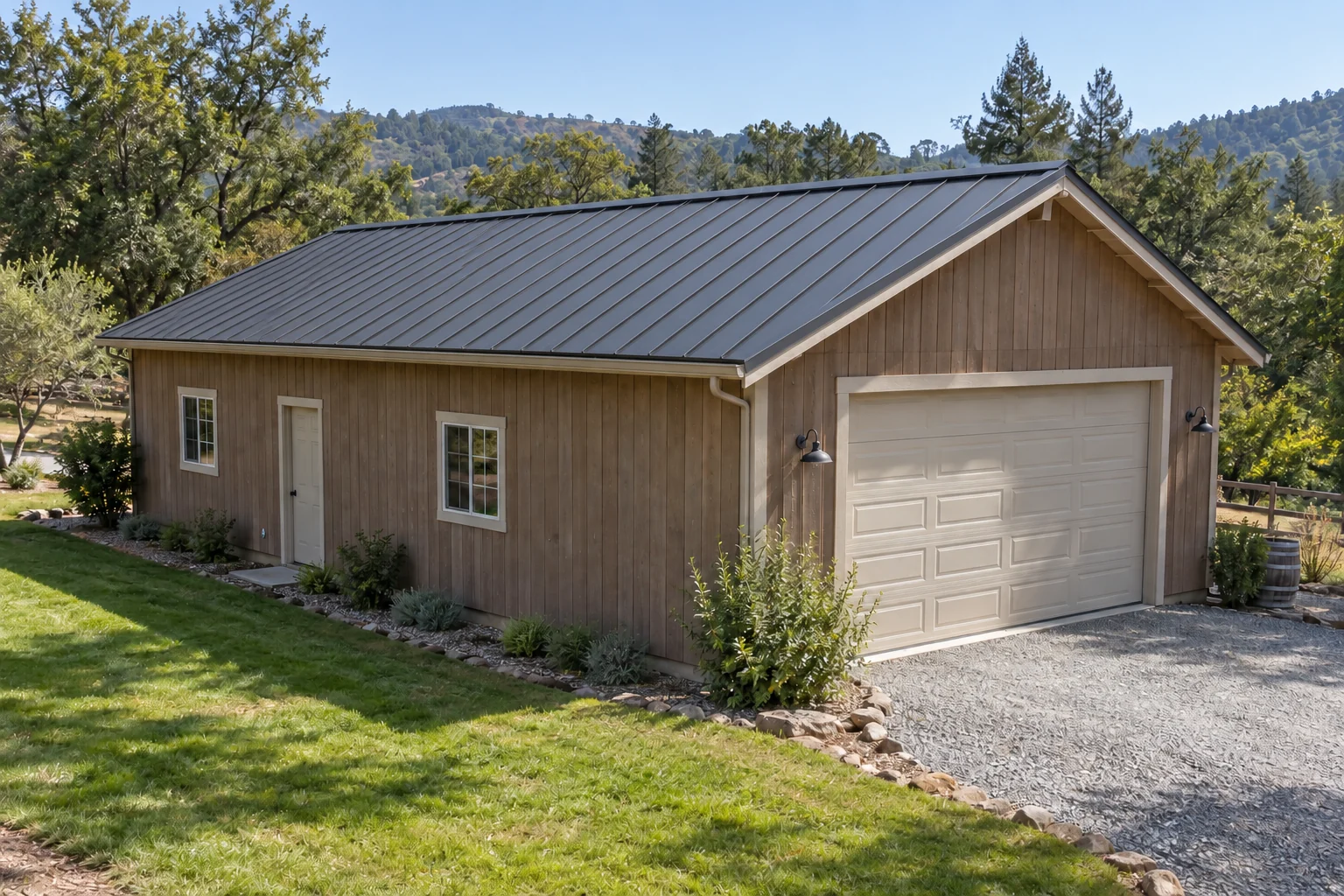 A metal roof direction, illustrative concept