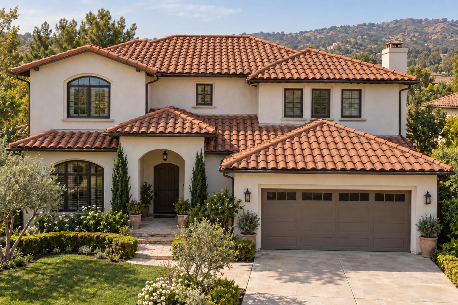 A fresh tile roof, illustrative concept