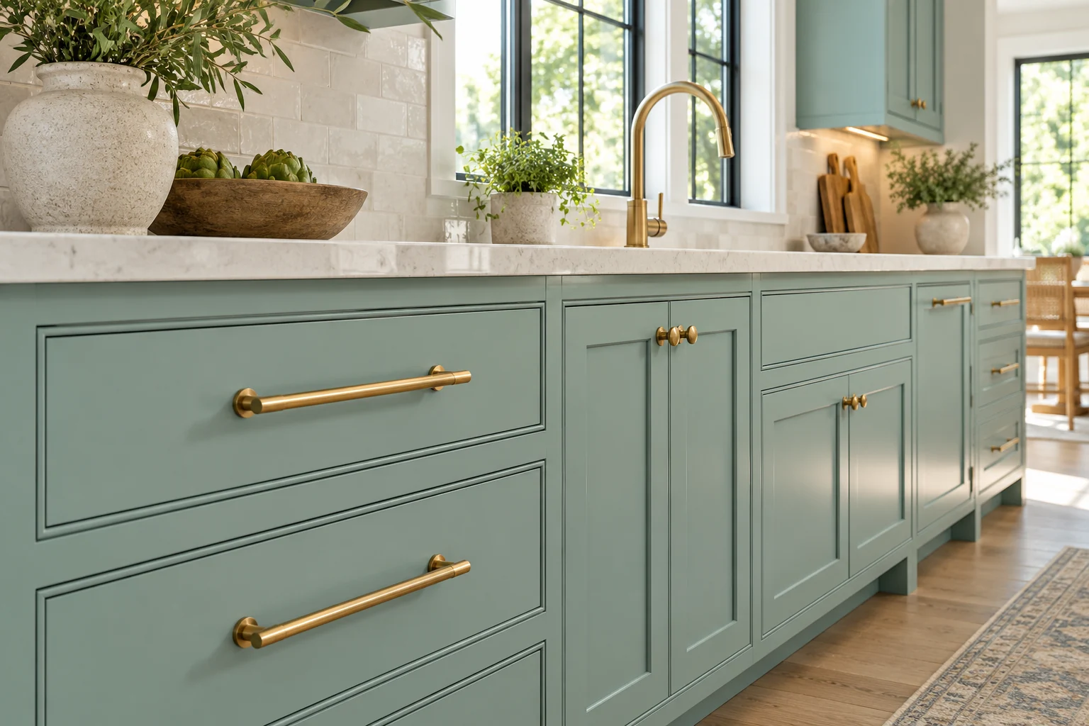 A kitchen, reimagined, illustrative painting concept