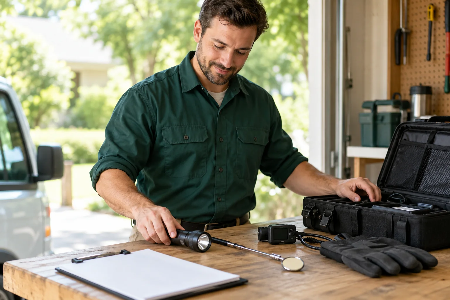 Professional organizing pest inspection equipment