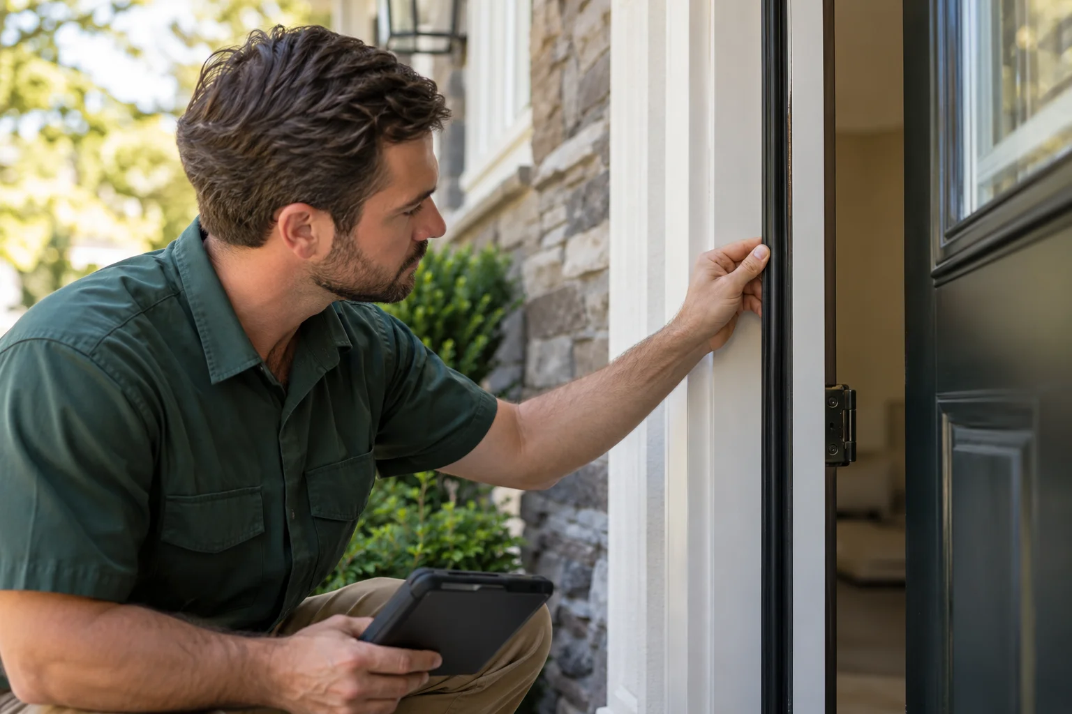 Inspection of a door weather seal